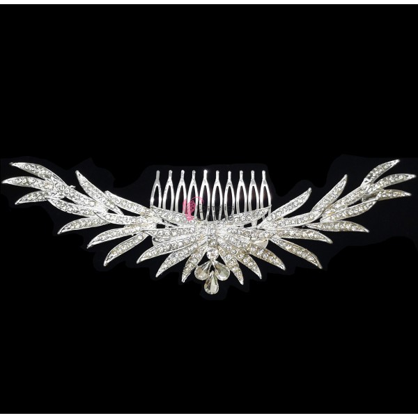 Accesoriu modern pentru decor par CA038AA Argintiu cu cristale